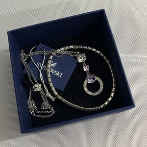 Swarovski crystal necklace and bracelet set